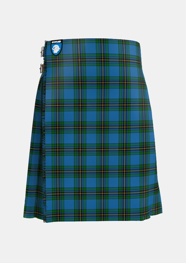 Traditional_Murray_of_Elibank_Tartan_340_kilt_front_image_with_pleated_design_and_adjustable_buckles_for_men