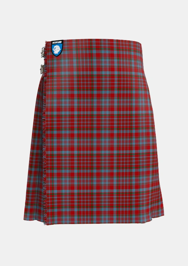 Traditional_Murray_of_Polmaise_Tartan_5974_kilt_front_image_with_pleated_design_and_adjustable_buckles_for_men