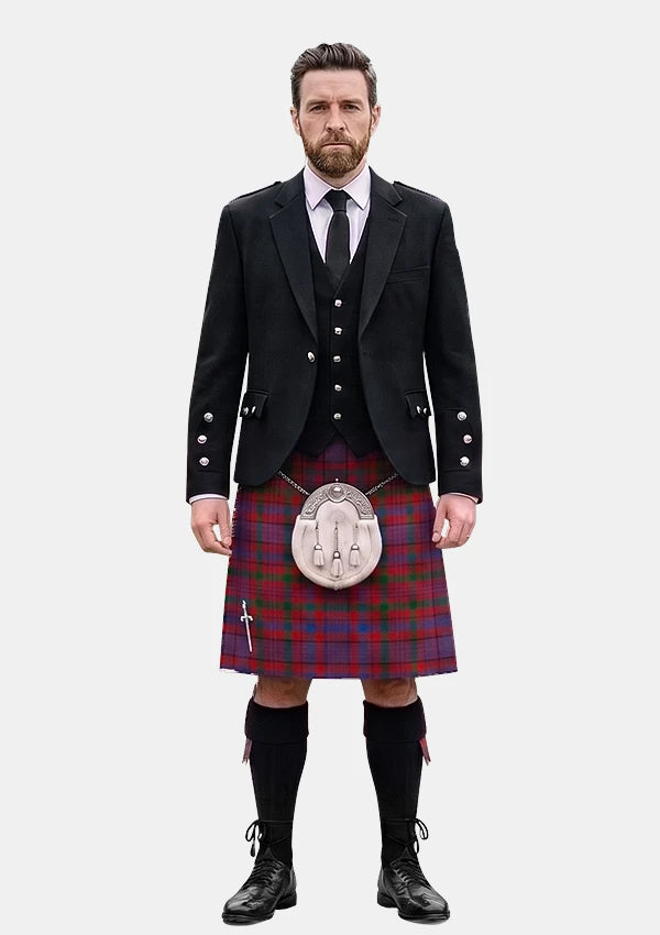 Traditional_Murray_of_Tullibardine_Tartan_Kilt_and_Argyle_Jacket_Kilt_Outfits_front_image