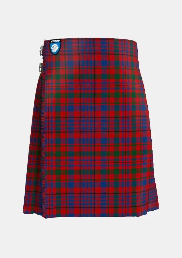 Traditional_Murray_of_Tullibardine_Tartan_kilt_440_front_image_with_pleated_design_and_adjustable_buckles_for_men