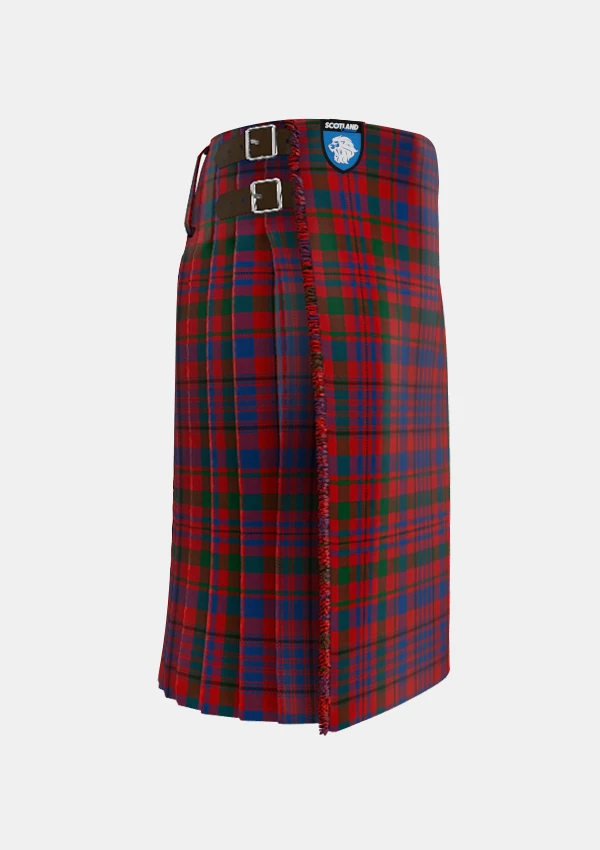 Traditional_Murray_of_Tullibardine_Tartan_kilt_440_right_image_with_pleated_design_and_adjustable_buckles_for_men