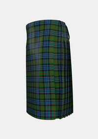 Traditional_Newlands_of_Lauriston_Tartan_2175_kilt_left_image_with_pleated_design_and_adjustable_buckles_for_men
