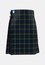 Traditional_Nicolson_Green_Hunting_Tartan_322_kilt_front_image_with_pleated_design_and_adjustable_buckles_for_men