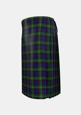 Traditional_Nicolson_Green_Hunting_Tartan_322_kilt_left_image_with_pleated_design_and_adjustable_buckles_for_men