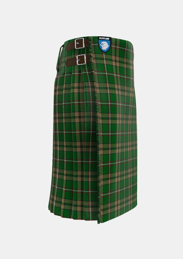Traditional_ONeill_Tartan_2663_kilt_right_image_with_pleated_design_and_adjustable_buckles_for_men