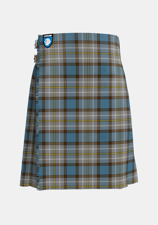 Traditional_O_Rourke_Tartan_kilt_front_image_with_pleated_design_and_adjustable_buckles_for_men