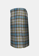 Traditional_O_Rourke_Tartan_kilt_left_image_with_pleated_design_and_adjustable_buckles_for_men