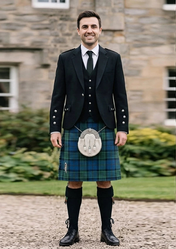 Traditional_O_Sullivan_Tartan_3311_Kilt_and_Argyle_Jacket_Kilt_Outfit_front_image