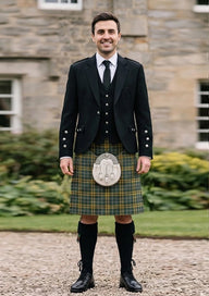 Traditional_O_neill_tartan_2663_Kilt_and_Argyle_Jacket_Kilt_Outfit_front_image