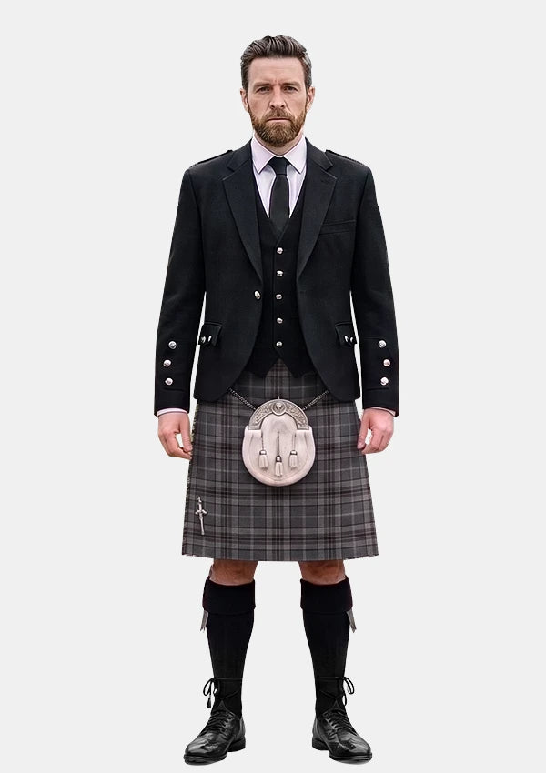 Traditional_Oban_Mist_Tartan_11010_Kilt_and_Argyle_Jacket_Kilt_Outfits_front_image