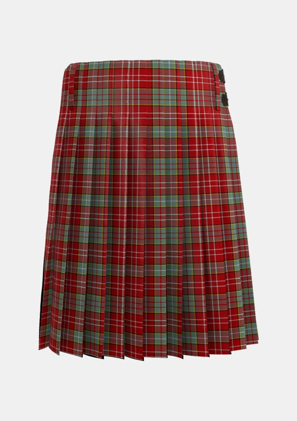 Traditional_Ogilvie_3_Tartan_467_kilt_back_image_with_pleated_design_and_adjustable_buckles_for_men