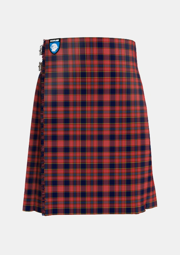 Traditional_Ogilvy_Tartan_287_kilt_front_image_with_pleated_design_and_adjustable_buckles_for_men