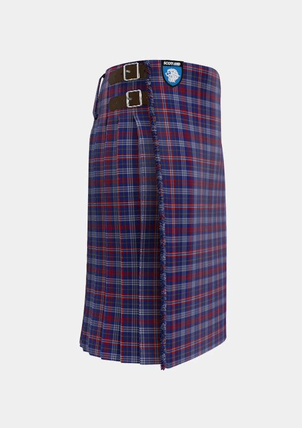Traditional_Parker_USA_Tartan_6445_kilt_right_image_with_pleated_design_and_adjustable_buckles_for_men