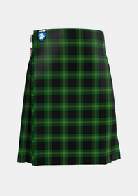 Traditional_Perry_Hunting_Green_Personal_Tartan_1119_kilt_front_image_with_pleated_design_and_adjustable_buckles_for_men