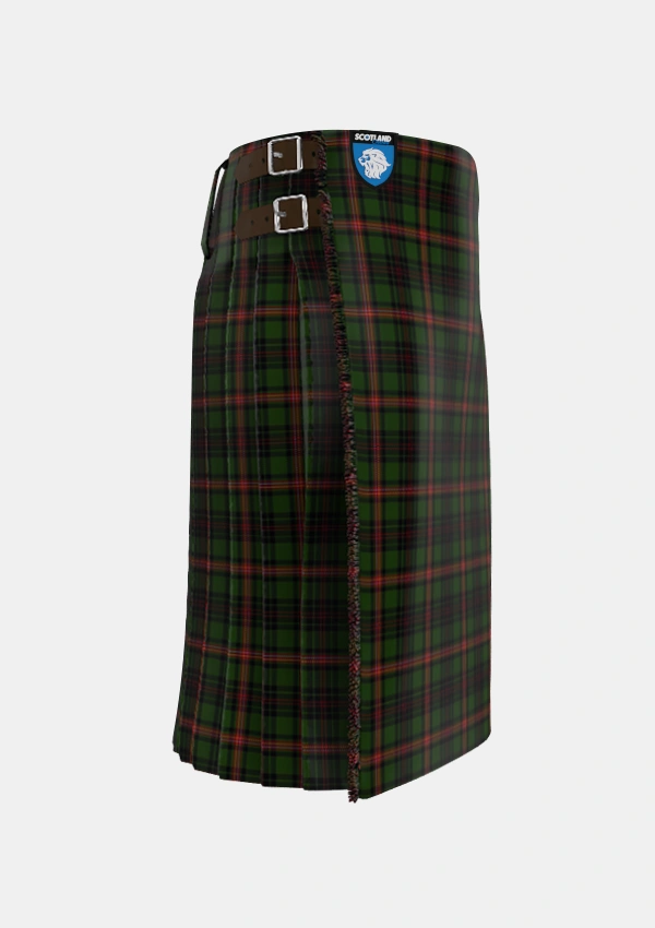 Traditional_Pilette_of_Kinnear_Personal_Tartan_5504_kilt_right_image_with_pleated_design_and_adjustable_buckles_for_men