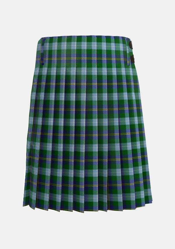 Traditional_Porteous_Tartan_kilt_1264_back_image_with_pleated_design_and_adjustable_buckles_for_men