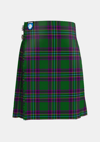 Traditional_Powell_Tartan_kilt_11787_front_image_with_pleated_design_and_adjustable_buckles_for_men