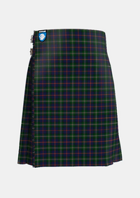 Traditional_Purves_Tartan_kilt_11173_front_image_with_pleated_design_and_adjustable_buckles_for_men