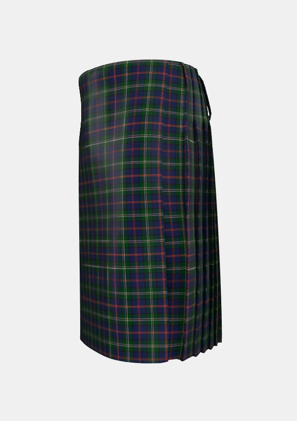 Traditional_Purves_Tartan_kilt_11173_left_image_with_pleated_design_and_adjustable_buckles_for_men