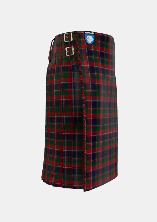 Traditional_Quebec_Plaid_du_Tartan_1949_kilt_right_image_with_pleated_design_and_adjustable_buckles_for_men