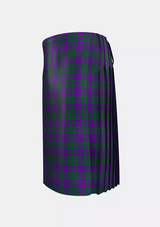 Traditional_Rae_Tartan_100_kilt_left_image_with_pleated_design_and_adjustable_buckles_for_men