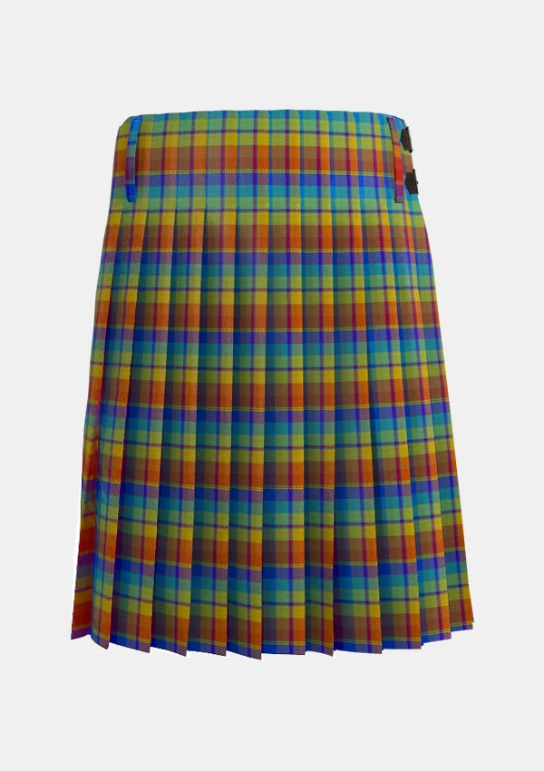 Traditional_Rainbow_tartan_back_image_with_pleated_design_and_adjustable_buckles_for_men