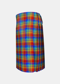 Traditional_Rainbow_tartan_left_image_with_pleated_design_and_adjustable_buckles_for_men