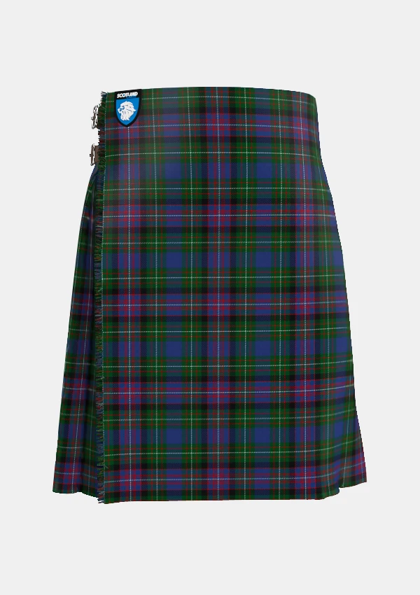 Traditional_Rankin_tartan_188_kilt_front_image_with_pleated_design_and_adjustable_buckles_for_men