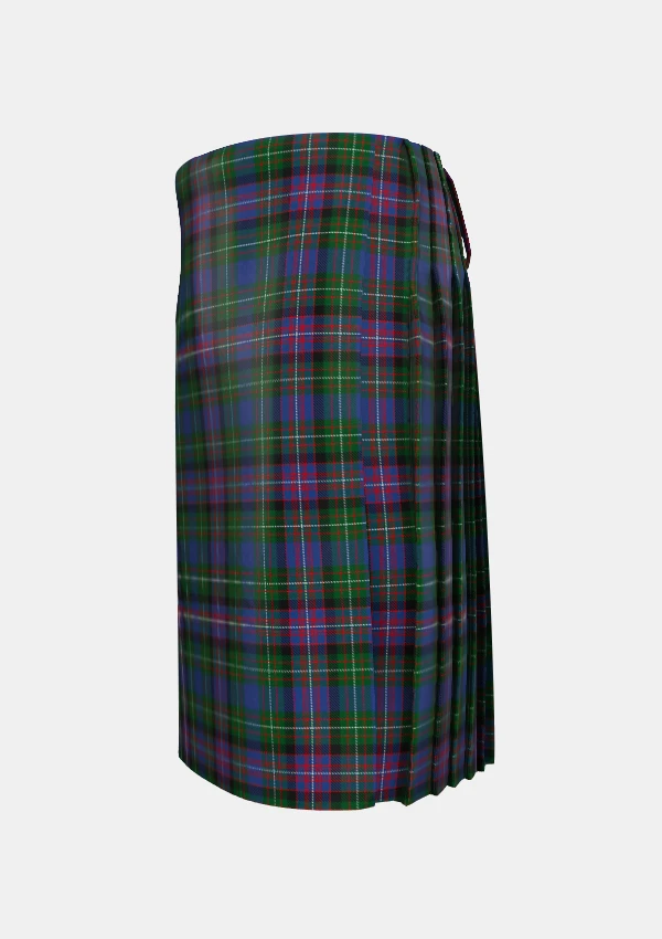 Traditional_Rankin_tartan_188_kilt_left_image_with_pleated_design_and_adjustable_buckles_for_men