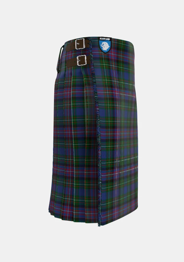 Traditional_Rankin_tartan_188_kilt_right_image_with_pleated_design_and_adjustable_buckles_for_men