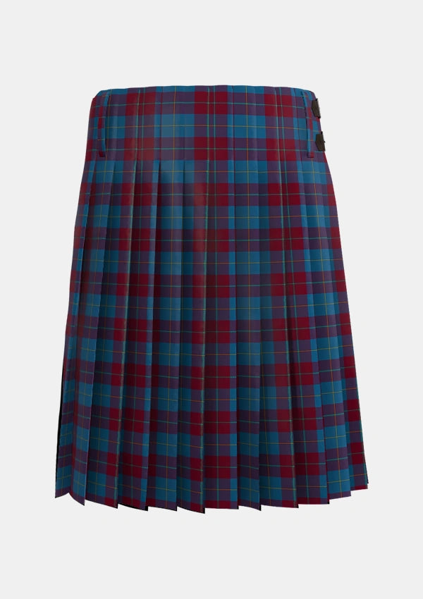 Traditional_Reagan_Tartan_6427_kilt_back_image_with_pleated_design_and_adjustable_buckles_for_men