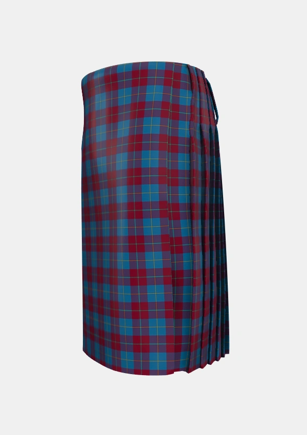 Traditional_Reagan_Tartan_6427_kilt_left_image_with_pleated_design_and_adjustable_buckles_for_men