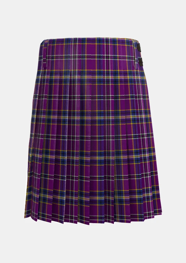 Traditional_Regan_Tartan_kilt_4020_back_image_with_pleated_design_and_adjustable_buckles_for_men