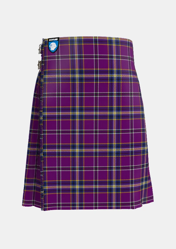 Traditional_Regan_Tartan_kilt_4020_front_image_with_pleated_design_and_adjustable_buckles_for_men