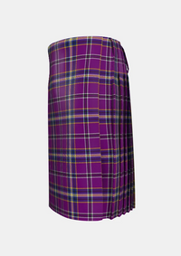 Traditional_Regan_Tartan_kilt_4020_left_image_with_pleated_design_and_adjustable_buckles_for_men