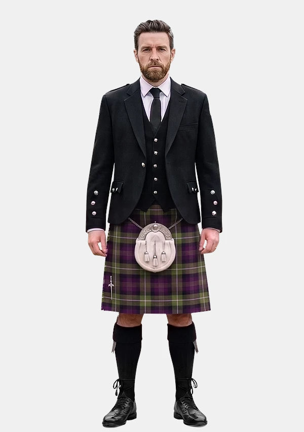 Traditional_Rennie_Tartan_716_Kilt_and_Argyle_Jacket_Kilt_Outfits_front_image