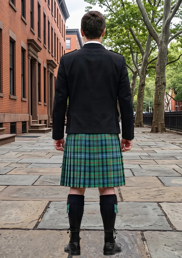 Traditional_Robertson_Hunting_Ancient_Tartan_Kilt_and_Argyle_Jacket_Kilt_Outfit_back_image