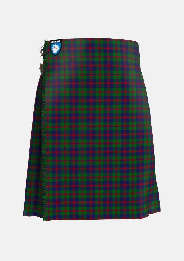 Traditional_Robertson_Struan_Tartan_530_kilt_front_image_with_pleated_design_and_adjustable_buckles_for_men