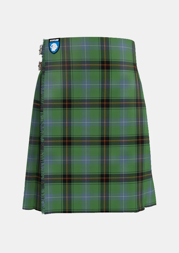 Traditional_Rooney_Tartan_kilt_7517_front_image_with_pleated_design_and_adjustable_buckles_for_men