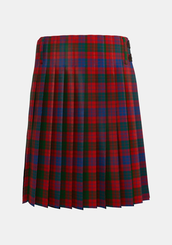Traditional_Ross_2_Tartan_449_kilt_back_image_with_pleated_design_and_adjustable_buckles_for_men