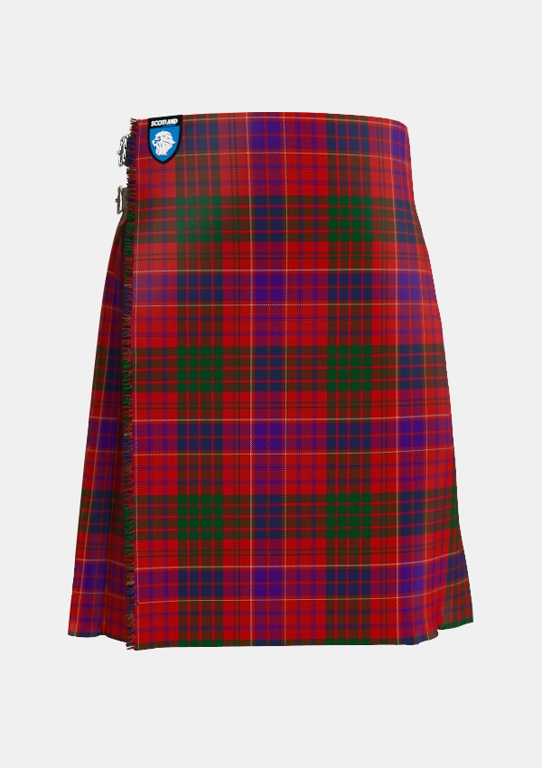 Traditional_Ross_3_Tartan_863_kilt_front_image_with_pleated_design_and_adjustable_buckles_for_men