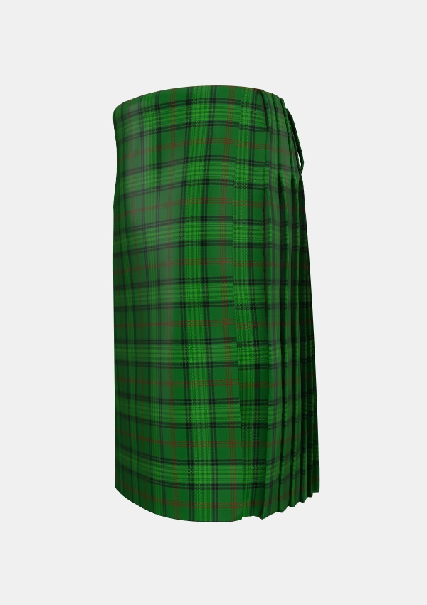 Traditional_Ross_Hunting_3_Tartan_757_kilt_left_image_with_pleated_design_and_adjustable_buckles_for_men