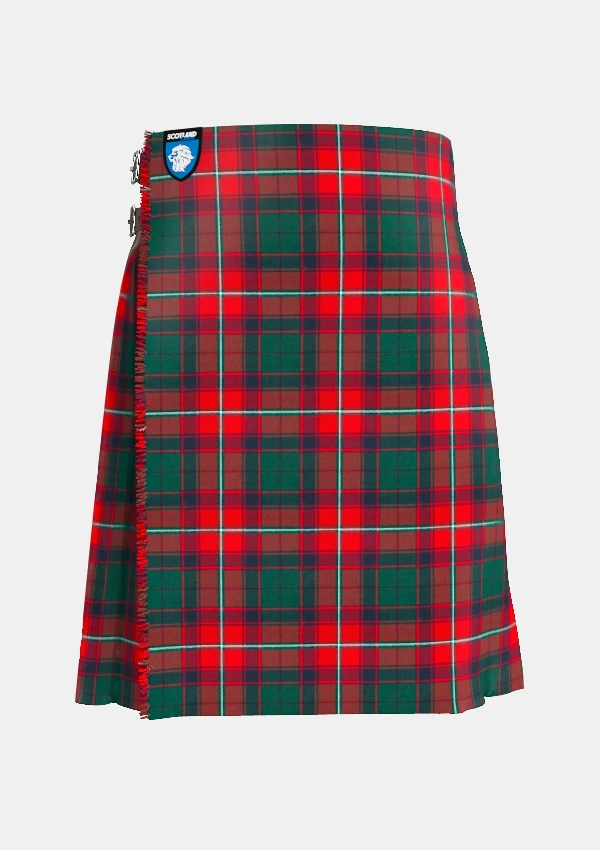 Traditional_RoxBurgh_tartan_160_kilt_front_image_with_pleated_design_and_adjustable_buckles_for_men