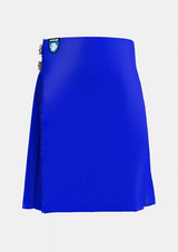 Traditional_Royal_Blue_Tartan_kilt_front_image_with_pleated_design_and_adjustable_buckles_for_men