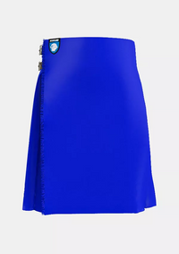 Traditional_Royal_Blue_Tartan_kilt_front_image_with_pleated_design_and_adjustable_buckles_for_men