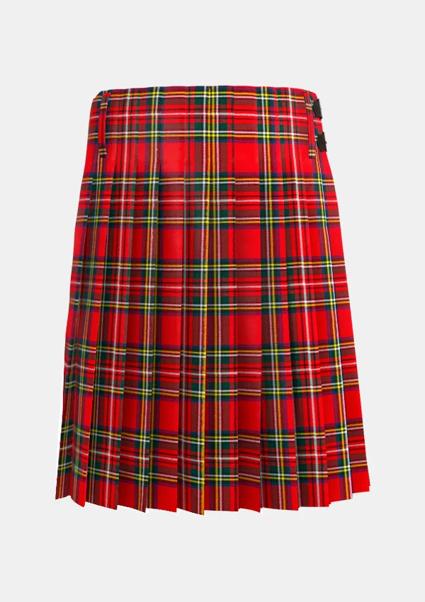 Traditional_Royal_Stewart_Tartan_kilt_back_image_with_pleated_design_and_adjustable_buckles_for_men