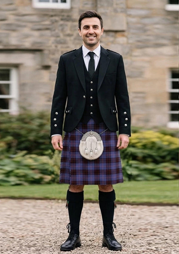 Traditional_Rutherford_tartan_6926_Kilt_and_Argyle_Jacket_Kilt_Outfit_front_image