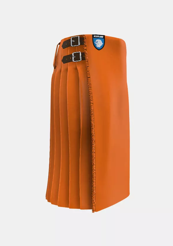 Traditional_Saffron_Tartan_kilt_right_image_with_pleated_design_and_adjustable_buckles_for_men
