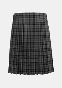 Traditional_Scott_Black_and_Grey_Tartan_kilt_1287_back_image_with_pleated_design_and_adjustable_buckles_for_men