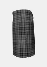 Traditional_Scott_Black_and_Grey_Tartan_kilt_1287_left_image_with_pleated_design_and_adjustable_buckles_for_men